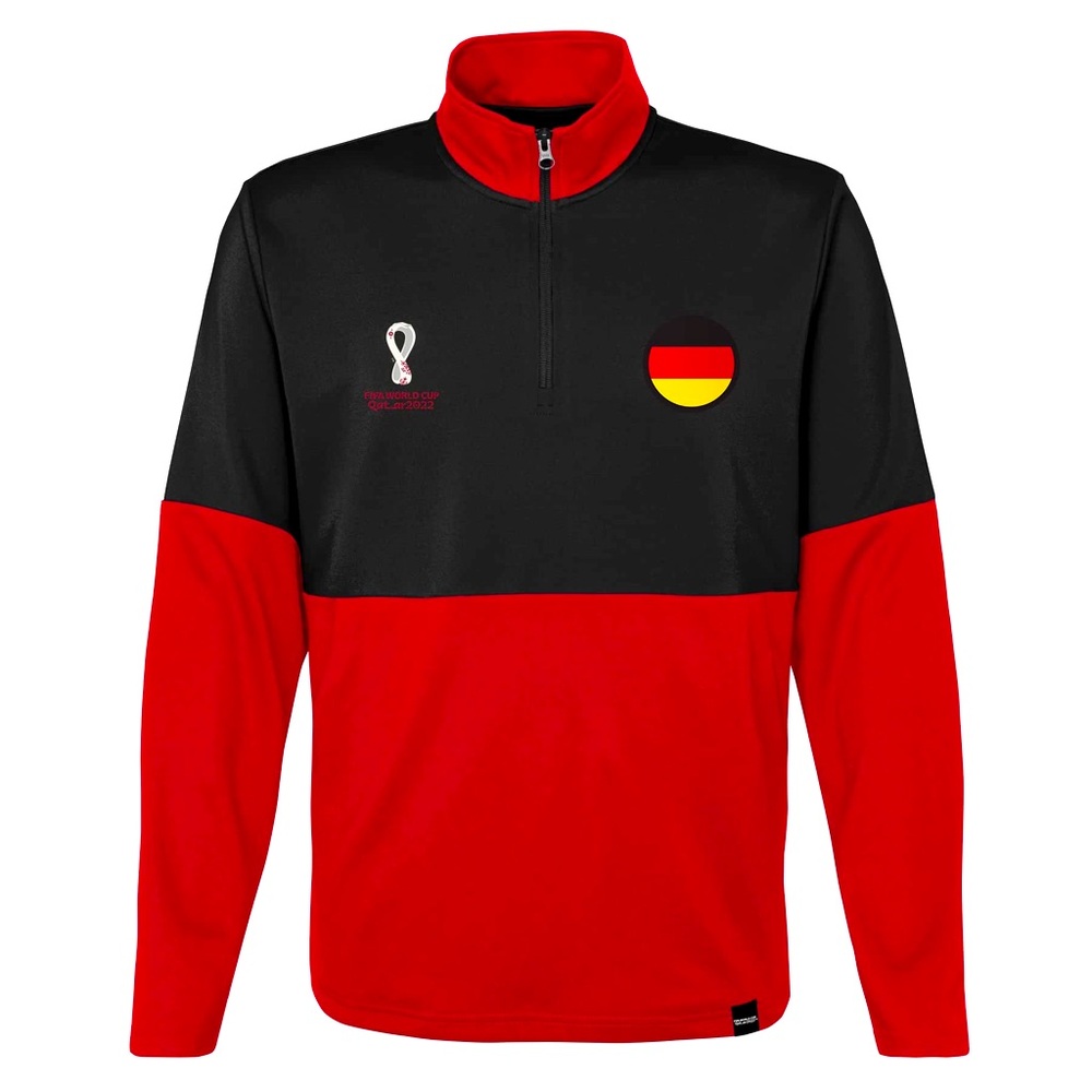 Men’s XL FIFA 2022 World Cup 1/4 zip pullover red and black Team Germany NWT